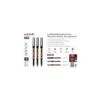 Nacario Siyah Kırmızı Pilot Kalem 3 Adet Uniball Eye Broad 1.0 mm Roller Pilot Kalem UB-150-10 Roller