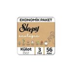 Nacario Sleepy Ecologic Ekonomik Paket Külot Bez 3 Numara Midi 56 Adet
