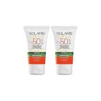 Nacario Solaris Yağlı Cilt Tipleri Için Mat Bitişli Yaşlanma Karşıtı Jel Güneş Kremi Spf 50+ (50 Ml) x 2 Ad