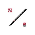 Nacario Talens Pigment Fineliner Teknik Çizim Kalemi, Siyah, 0.25MM - Çok Renkli