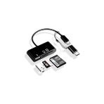 Nacario Type-C Micro USB 3ın1 Sd Micrsd Kart Okuyucu Otg Çevirici Kablosu