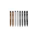 Nacario Uni Pin Fineliner Çizim Kalemleri, Eskiz Için, 8 Adet, 0,1 – 0,5 Mm), Siyah, Koyu Gri, A - Çok Renkli