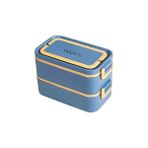 Nacario Vagonlife Bento 2000ML Lunchbox 2 Katlı 3 Bölmeli Mini Kaseli Çelik Sefer Tası Yemek Kut - Çok Renkli