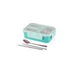 Nacario Vagonlife Bento 620ML Lunchbox Tek Katlı 3 Bölmeli Çelik Sefer Tası Yemek Kutusu (Turkuaz)