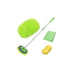 Nacario Wonkey - 3'lü Oto Dış Temizlik Seti - Oto Yıkama Fırçası - 50X70 Mikrofiber Cam Bezi, Oto Yıkama Sü