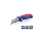 Nacario Workpro WP211006 Ağır Hizmet Paslanmaz Çelik Gövde Katlanır Rötuş Maket Bıçağı + 6 Adet Yedek