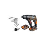 Nacario Worx WX390.1 20VOLT 2.0AH. Li-Ion 1.2j Profesyonel Sds-Plus Pnömatik Çift Akülü Şarjlı Matkap + 8 A