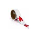 Nacario Yapışkanlı 7.5 cm (1 Metre) Kırmızı Beyaz Petekli Ok Yönlendirme Reflektörlü Reflektif Şerit Bant