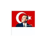 Nacario Zc Bayrak 70X105CM Atatürk Imzalı Raşel Kumaş Sopalı Türk Bayrağı– Dayanıklı Kaliteli Dijital Ba