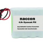 Naccon 4.8 V 1100 Mah Siyah Soketli Şarjlı Oyuncak AA Kalem Pil