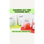 Nacific 2’li Maske Seti (Cica Tea Tree + Salicylic) – , Gözenek, Yağlı Cilt Karşıtı