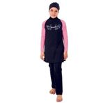 nadamuSun Müslüman Mayoları Kız Çocuklar için Mütevazı İslami Tesettür Mayolar Burkini, pinguin gri, M