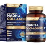 Nadh & Collagen | Tip I-Iıı Kolajen + Nadh + Hyaluronik Asit | Cilt, Saç, Tırnak ve Enerji | 60 Tablet - Ada Çayı