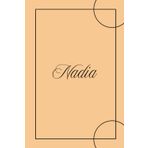 Nadia - Quaderno 6x9 a Righe | 100 Pagine | Copertina rigida Arancione Minimalista: Notebook compatto con nome – Ideale per appunti in ufficio, studio universitario o uso personale