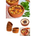 Nadir Doğal Toprak Güveç Seti 6'lı Paket - Turuncu