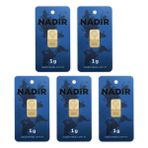 Nadir Gold 1 gr 24 Ayar 5 Adet Dikdörtgen Gram Altın