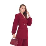 Nadrina ŞİFON KOLLU CEKET Bordo L