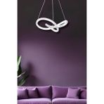 Nadya White Chrome Tek Renk Modern Sarkıt LED Avize - Beyaz - Krom