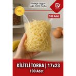 naft 17x23 100'lü Buzdolabı Kilitli Torba Poşet Dondurucu İkramlık Çerez Davet Kına Hediyelik Poşeti