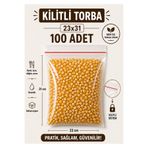 naft 23x31cm 100'lü Buzdolabı Kilitli Torba Poşet Dondurucu İkramlık Çerez Davet Kına Hediyelik Poşeti