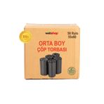 naft 50 Rulo Çöp Torbası Orta Boy 20’li (1 KOLİ) 55x60 Çöp Poşeti