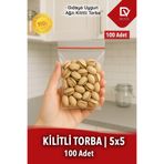 naft 5x5cm 100'lü Buzdolabı Kilitli Torba Poşet Dondurucu İkramlık Çerez Davet Kına Hediyelik Poşeti
