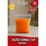 naft 7x9cm 100'lü Buzdolabı Kilitli Torba Poşet Dondurucu İkramlık Çerez Davet Kına Hediyelik Poşeti