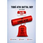 naft Tıbbi Atık Çöp Poşeti Battal Boy 630 gr 72x95 Çöp Torbası (1 Rulo 10 Adet)