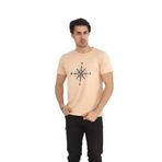 Naglita 118 Compass Regular Bej Erkek T-Shirt