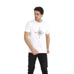 Naglita 118 Compass Regular Beyaz Erkek T-Shirt