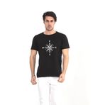Naglita 118 Compass Regular Siyah Erkek T-Shirt