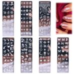 Nail Art Tabak, 7 Adet Tırnak Şablon Damgası, French Nails Damga Seti, Tırnak Damgalama Plakası, Tırnak Damgalama Şablonları, Tırnak Damgası, Tırnak Tasarımı, Fransız Tırnak Seti, Tırnak Sanatı