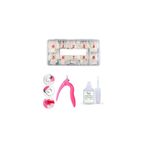 Nail Master 500'LÜ Naturel Yarım Ay Tips Tırnak + Tips Makası + Tips Yapıştırıcısı 10GR