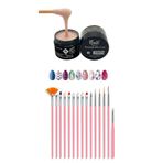 Nail Master Protez Tırnak Jeli 15ml + 15li Fırça Seti