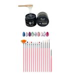 Nail Master Protez Tırnak Jeli 15ml 901 + 15li Fırça Seti