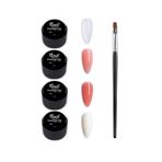 Nail Master Protez Tırnak Jeli 4 Moda Renk Jel Fırçası 15ml