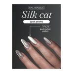 Nail Republic Kalıcı Oje Gümüş Premium Silk Cat 120 (10 ml) – Magnetik Etkili, Kedi Gözü Tırnak Jeli