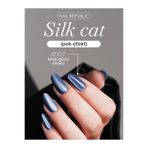 Nail Republic Kalıcı Oje Mavi Premium Silk Cat 127 (10 ml) – Magnetik Etkili, Kedi Gözü Tırnak Jeli