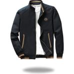 Nakış Armalı Mevsimlik Erkek Mont & Ceket Siyah - 4XL