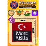 Nakış Fabrikası Ütü ile Yapışan Nakışlı Arma Yama, Kişiye Özel İsimli (2 ADET) Ütüyle Yapışan Dokuma Aplike Patch