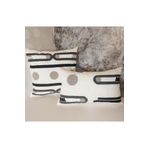 NAKIŞ HOME DESİGN Geometric 2 Li Suzene Punch ( Panç ) Nakışlı Dekoratif Kırlent Kılıfı 45x45 Cm Naturel