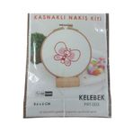 Nakış Kitleri Kasnaklı 8.6 x 6 cm Kelebek