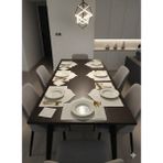 Nakışkonsept Mübarek Ramazan Nakış Işlemeli 18 Parça Parça 6 Kişilik Yemek Takımı - 42 x 33 cm - Ekru