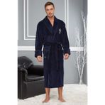 Nakışlı Bambo Cotton Erkek Bornozu