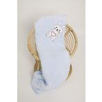 Nakışlı Bebek Battaniyesi Yumuşak Wellsoft Peluş 90x100cm Beşik Battaniyesi Hafif Yenidoğan Mavi