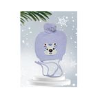 Nakışlı Erkek Bebek Triko Bere MAVİ STANDART