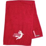 Nakışlı Sporcu Havlusu Pamuklu, Ter Emici Fitness Plates Boks Tenis Spor Havlusu - Bordo - 30 x 90 cm