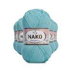Nako 1297 Pırlanta Amigurumi 5 Adet Su Yeşili El Örgü İpi Yünü