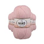 Nako 1479 Açık Pudra Süper İnci 5 Adet 100 gr El Örgü İpi