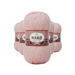 Nako 21356 Powder 5 Adet Angora Lüks El Örgü İpi